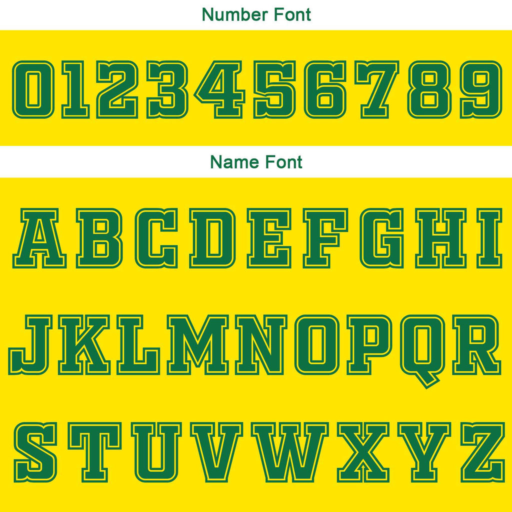Custom Yellow Green White Reversible Basketball Suit for Adults and Kids Personalized Jersey