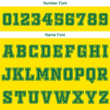 Custom Yellow Green White Reversible Basketball Suit for Adults and Kids Personalized Jersey