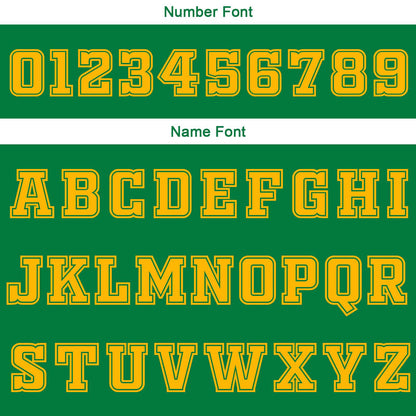 Custom Green White Yellow Reversible Basketball Suit for Adults and Kids Personalized Jersey