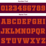 Custom Burgundy White Orange Reversible Basketball Suit for Adults and Kids Personalized Jersey