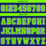 Custom Navy Neon Green Short Sleeve Hoodies for Men Women Shirts with Hoods Printed Name Logo