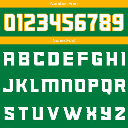 Custom Green Yellow White Reversible Basketball Suit for Adults and Kids Personalized Jersey