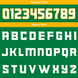 Custom Green Yellow White Reversible Basketball Suit for Adults and Kids Personalized Jersey