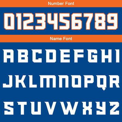 Custom Blue Orange White Reversible Basketball Suit for Adults and Kids Personalized Jersey