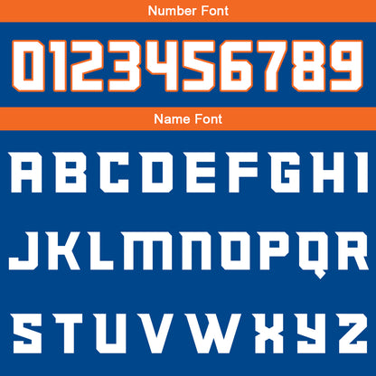 Custom Blue Orange White Reversible Basketball Suit for Adults and Kids Personalized Jersey