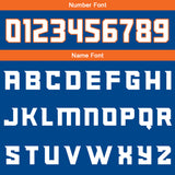 Custom Blue Orange White Reversible Basketball Suit for Adults and Kids Personalized Jersey