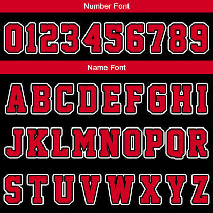 Custom Red Black Short Sleeve Hoodies for Men Women Shirts with Hoods Printed Name Logo
