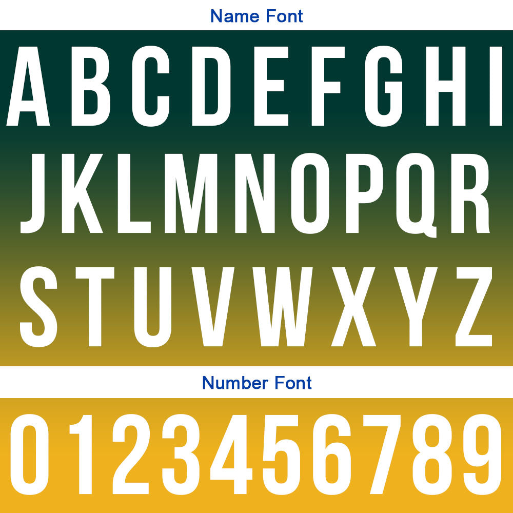 Custom Green Yellow Football Gradient Polo Shirts  Add Your Unique Logo/Name/Number