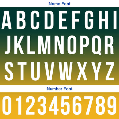 Custom Green Yellow Football Gradient Polo Shirts  Add Your Unique Logo/Name/Number