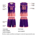 Custom Purple Pink Basketball Jersey Uniform Suit Printed Your Logo Name Number