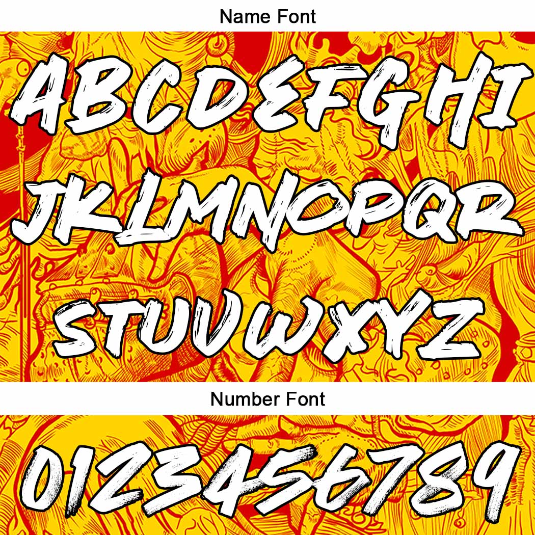 Custom Sweatshirt Hoodie For Man Woman Girl Boy Print Your Logo Name Number Yellow&Red