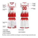 Custom White Red Basketball Jersey Uniform Suit Printed Your Logo Name Number