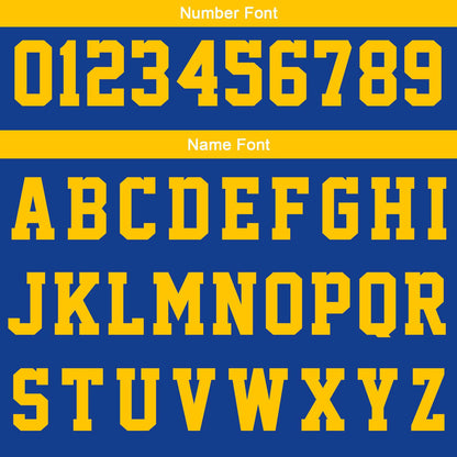 Custom Royal Yellow White Reversible Basketball Suit for Adults and Kids Personalized Jersey