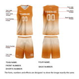 Custom Orange Off-White Gradient Basketball Jersey Uniform Suit Printed Your Logo Name Number