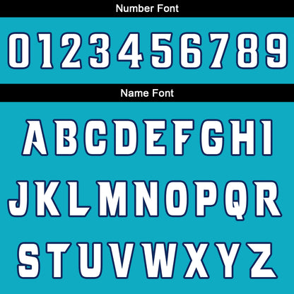 Custom Turquoise White Reversible Basketball Jersey Uniform Suit Printed Your Logo Name Number