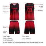 Custom Black Red Gradient Basketball Jersey Uniform Suit Printed Your Logo Name Number