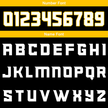 Custom Black Yellow White Reversible Basketball Suit for Adults and Kids Personalized Jersey