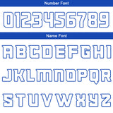Custom White Blue Reversible Basketball Suit for Adults and Kids Personalized Jersey
