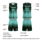 Custom Olive Green Blue Gradient Basketball Jersey Uniform Suit Printed Your Logo Name Number