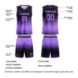 Custom Black Purple Gradient Basketball Jersey Uniform Suit Printed Your Logo Name Number