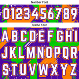 Custom Purple Orange Short Sleeve Hoodies for Men Women Shirts with Hoods Printed Name Logo