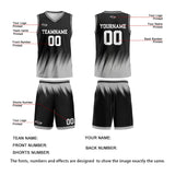 Custom Black Gray White Basketball Jersey Uniform Suit Printed Your Logo Name Number
