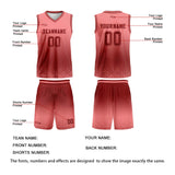 Custom Pink Red Gradient Basketball Jersey Uniform Suit Printed Your Logo Name Number
