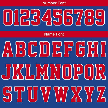 Custom Royal White Red Reversible Basketball Suit for Adults and Kids Personalized Jersey
