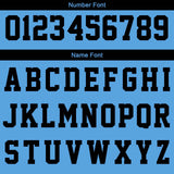 Custom Light Blue Black Reversible Basketball Suit for Adults and Kids Personalized Jersey