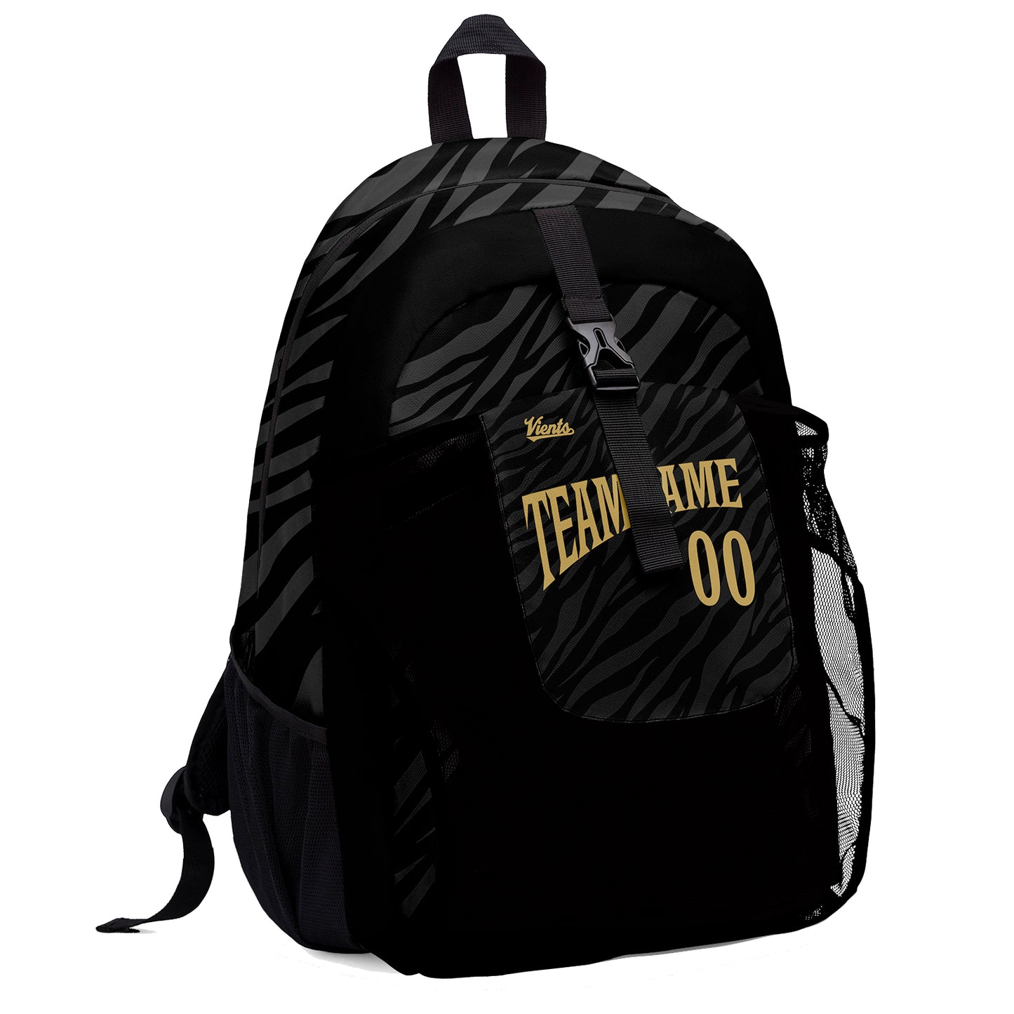 Customize Black Sports Backpacks Featuring Personalized Names, Numbers and Logos