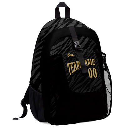 Customize Black Sports Backpacks Featuring Personalized Names, Numbers and Logos
