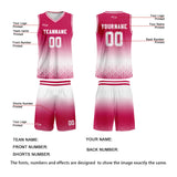 Custom Red White Gradient Basketball Jersey Uniform Suit Printed Your Logo Name Number