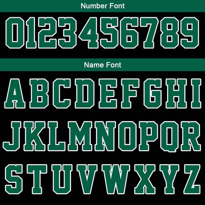 Custom Black Green Reversible Basketball Suit for Adults and Kids Personalized Jersey