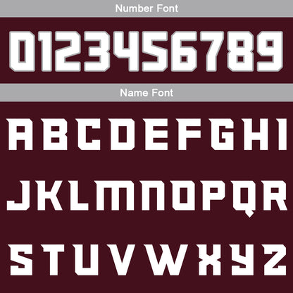 Custom Burgundy Gray White Reversible Basketball Suit for Adults and Kids Personalized Jersey
