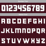 Custom Burgundy Gray White Reversible Basketball Suit for Adults and Kids Personalized Jersey