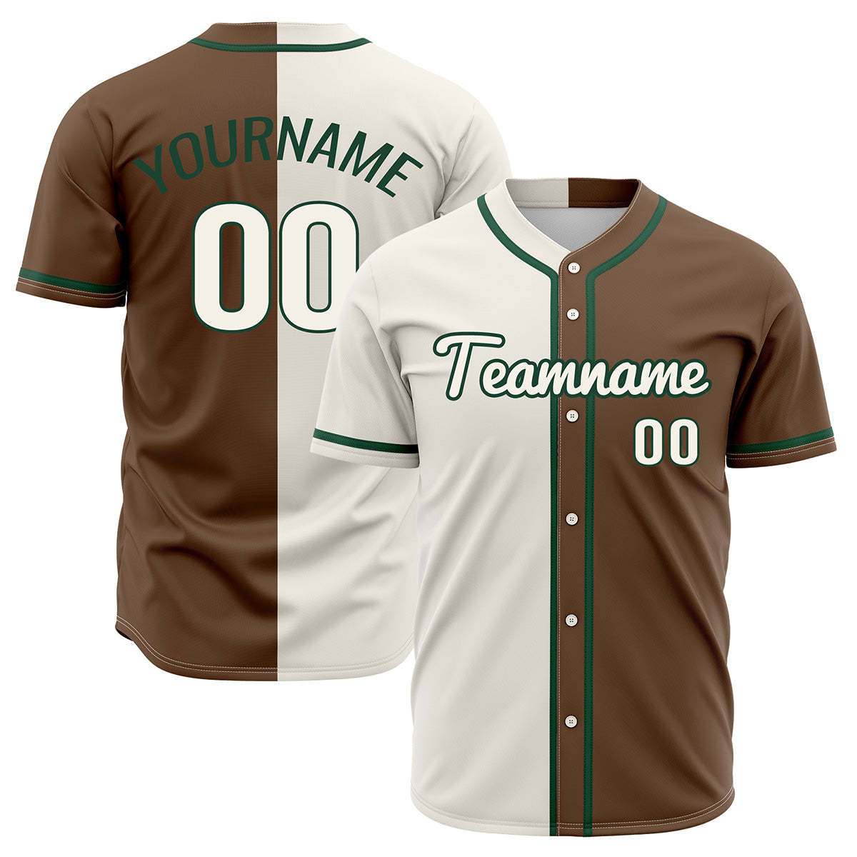Custom Brown Off White Hip Hop Baseball Jersey Stitched Printed - Personalized Name Number Shirts #BB-0919-0044