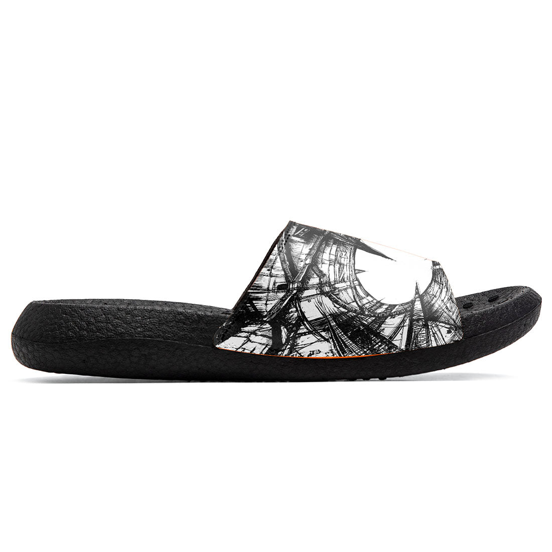 Customized Basketball Slippers With Added Patterns, Name Number Logo