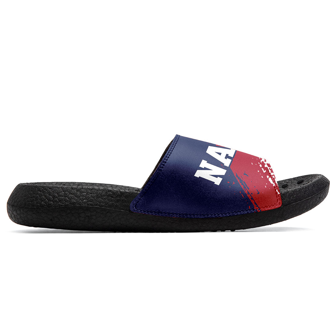 Customized Basketball Slippers With Added Patterns, Name Number Logo