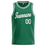 Custom Stitched Basketball Jersey for Men, Women And Kids Kelly Green-White