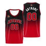 Custom Basketball Jersey Personalized Stitched Team Name Number Logo Red&Black