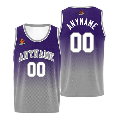 Custom Basketball Jersey Personalized Stitched Team Name Number Logo Black&Purple