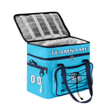 Custom Blue Navy Double Layer Insulated Cooler Bag - 600D Oxford Waterproof Picnic Tote for Camping, Hiking & BBQ - Large Capacity Thermal Lunch Bag