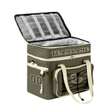 Custom Army Green Cream Double Layer Insulated Cooler Bag - 600D Oxford Waterproof Picnic Tote for Camping, Hiking & BBQ - Large Capacity Thermal Lunch Bag