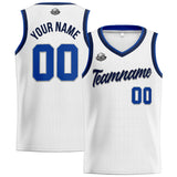 Custom Stitched Basketball Jersey for Men, Women  And Kids White-Royal-Navy