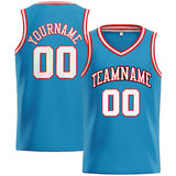 Custom Stitched Basketball Jersey for Men, Women And Kids Aqua-White-Red