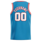 Custom Stitched Basketball Jersey for Men, Women And Kids Aqua-White-Red