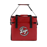 Portable Double Layer Cooler Bag - Waterproof Insulated Picnic Tote for Camping & Family Outings Red Black