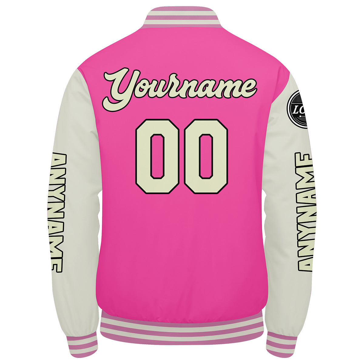 Custom Pink Cream Varsity Jackets for Men Women Youth Personalized Letterman Jackets