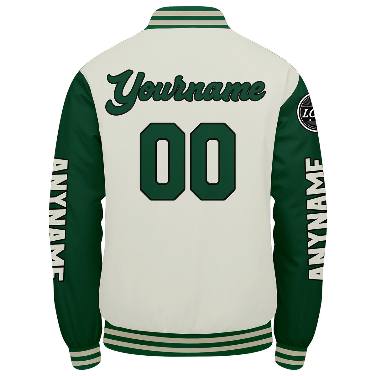 Custom Green Cream Varsity Jackets for Men Women Youth Personalized Letterman Jackets