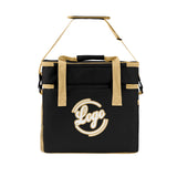 Custom Black Beige Double Layer Insulated Cooler Bag - 600D Oxford Waterproof Picnic Tote for Camping, Hiking & BBQ - Large Capacity Thermal Lunch Bag